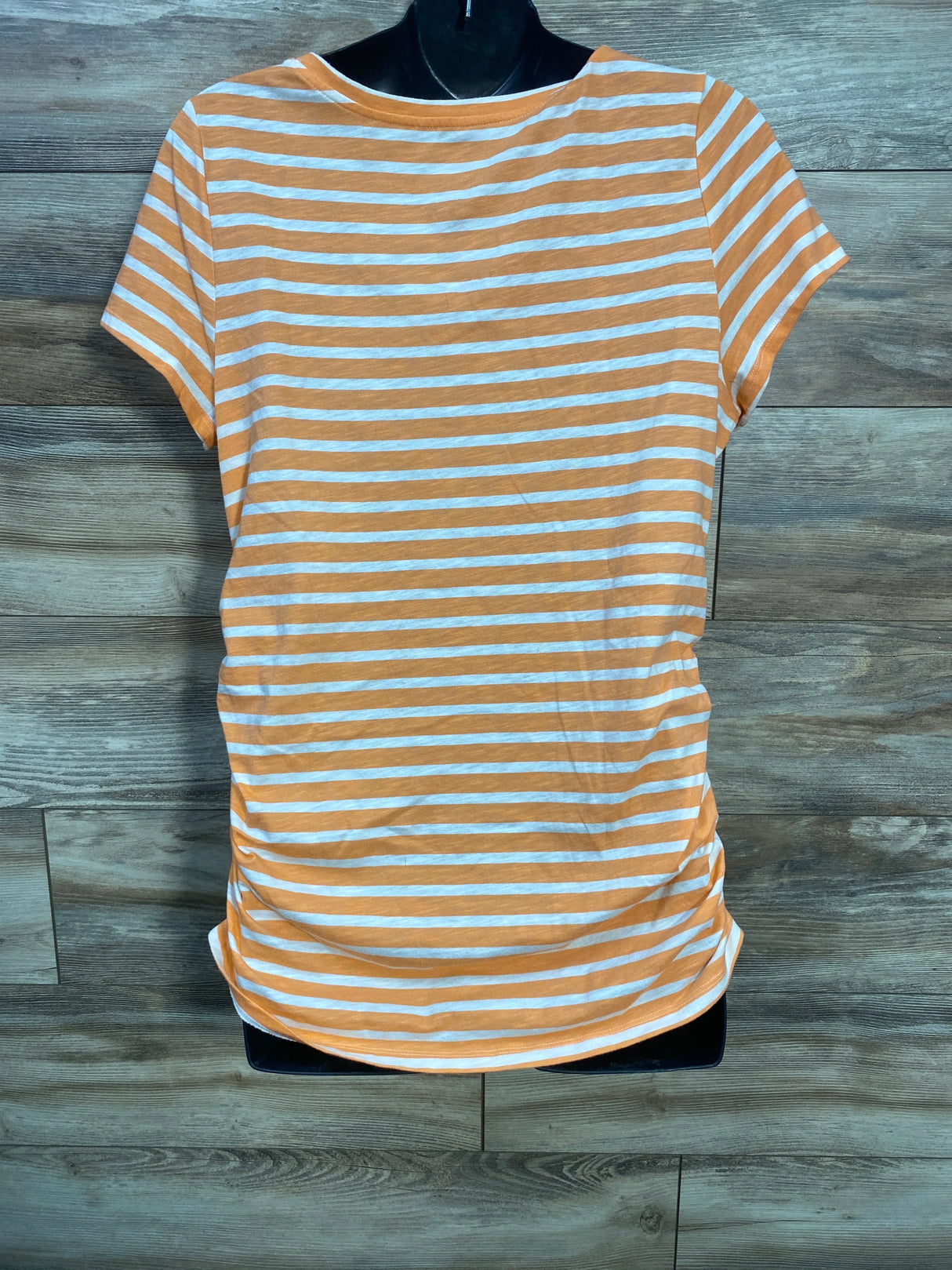 Sonoma Maternity Striped Ruched Shirt Orange sz Large