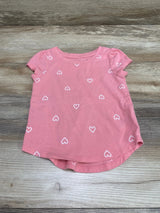 Cat & Jack Heart Print Shirt Pink sz 2T