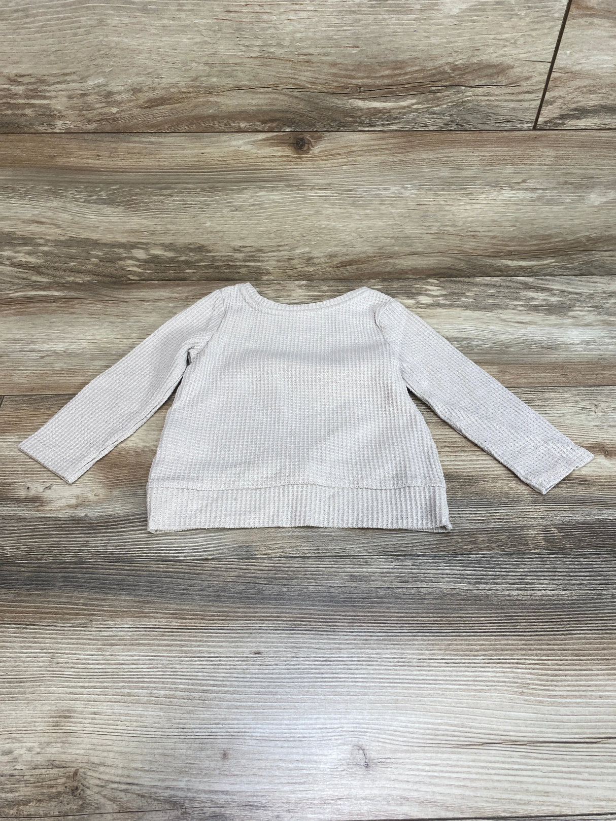 Cat & Jack Waffle Knit Shirt Beige sz 2T