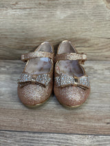 Self Esteem Lil Atavia Glitter Special Occasion Flats Rose Gold sz 6c - Me n Mommy To Be
