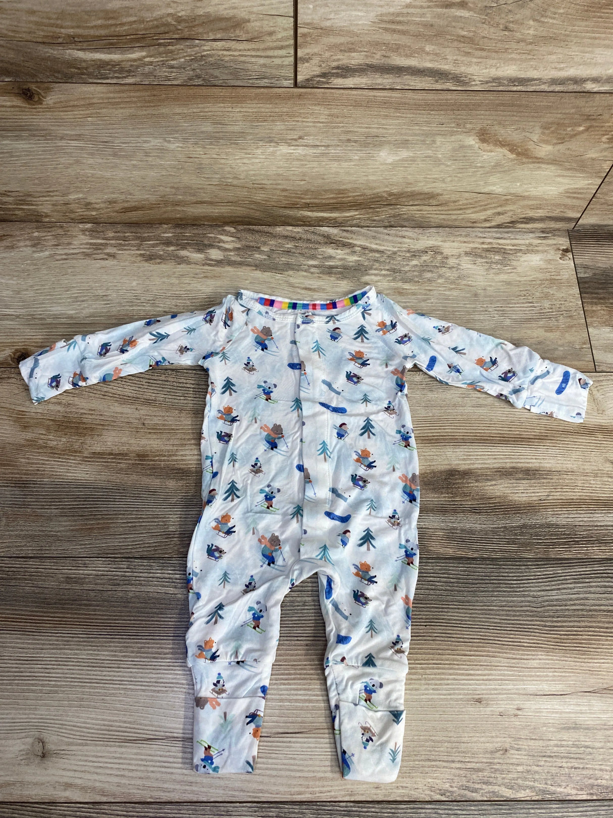 Magnetic Me Tis the Ski-son Footie White sz Newborn