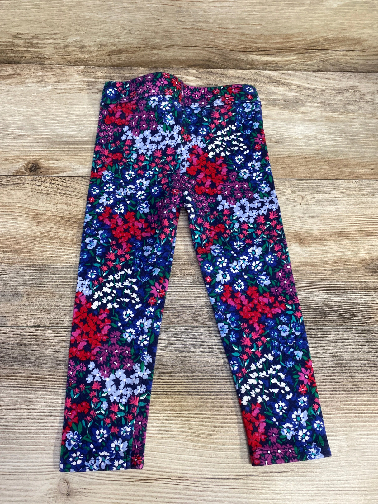 Janie and Jack Floral Ponte Pant Navy sz 2T