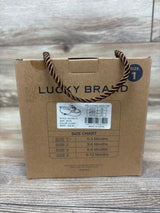 NEW Lucky Brand Fur-Lined Crib Shoes Brown sz 1c
