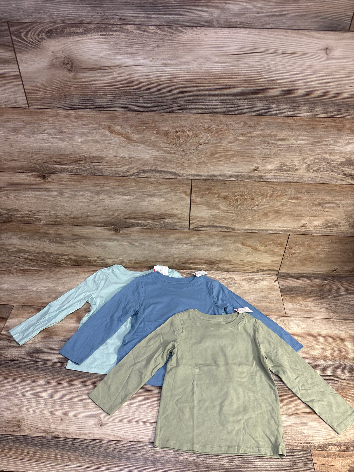 NEW Cat & Jack 3pk Long Sleeve Shirts Blue sz 3T