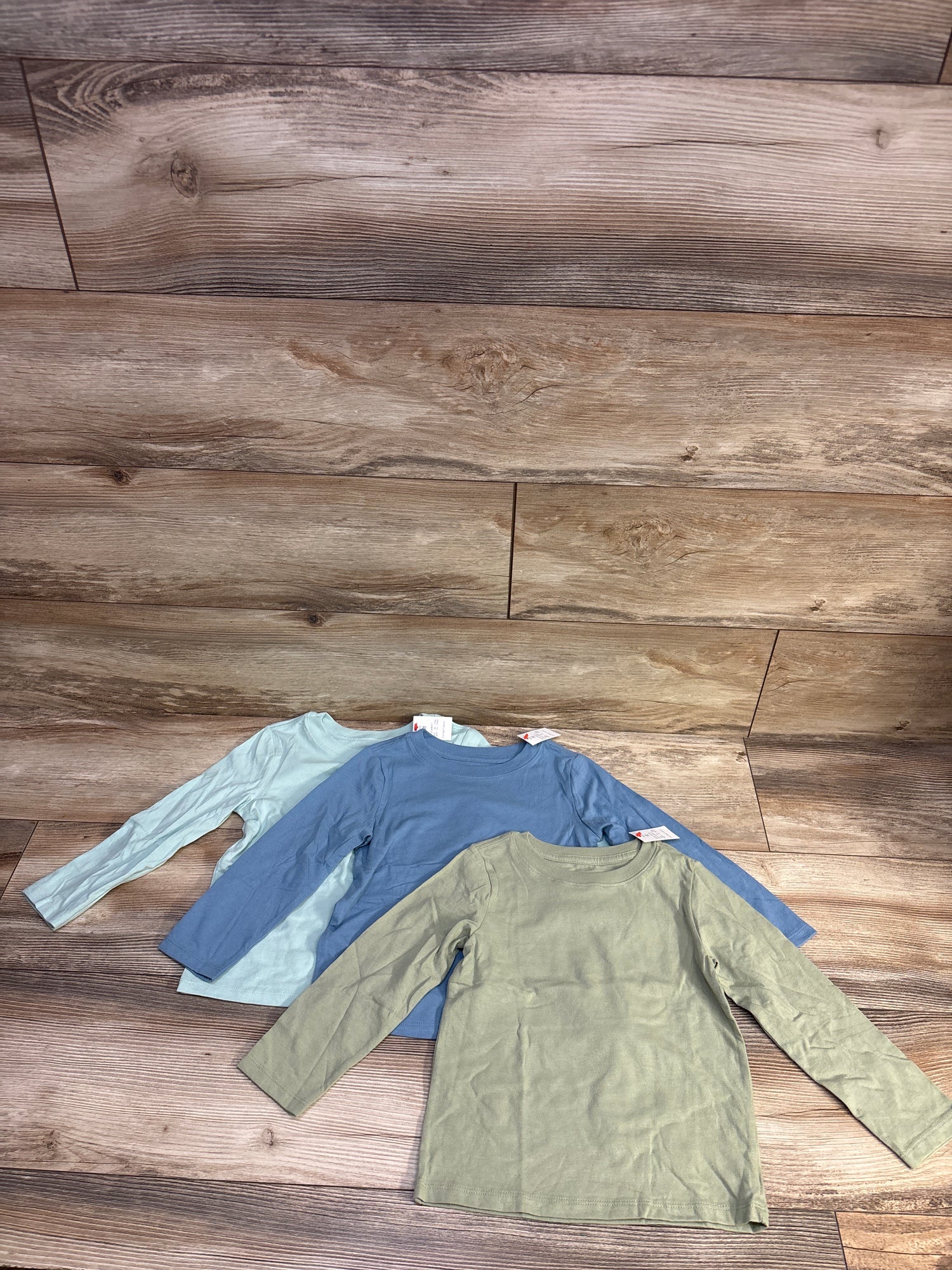 NEW Cat & Jack 3pk Long Sleeve Shirts Blue sz 3T