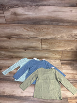 NEW Cat & Jack 3pk Long Sleeve Shirts Blue sz 3T