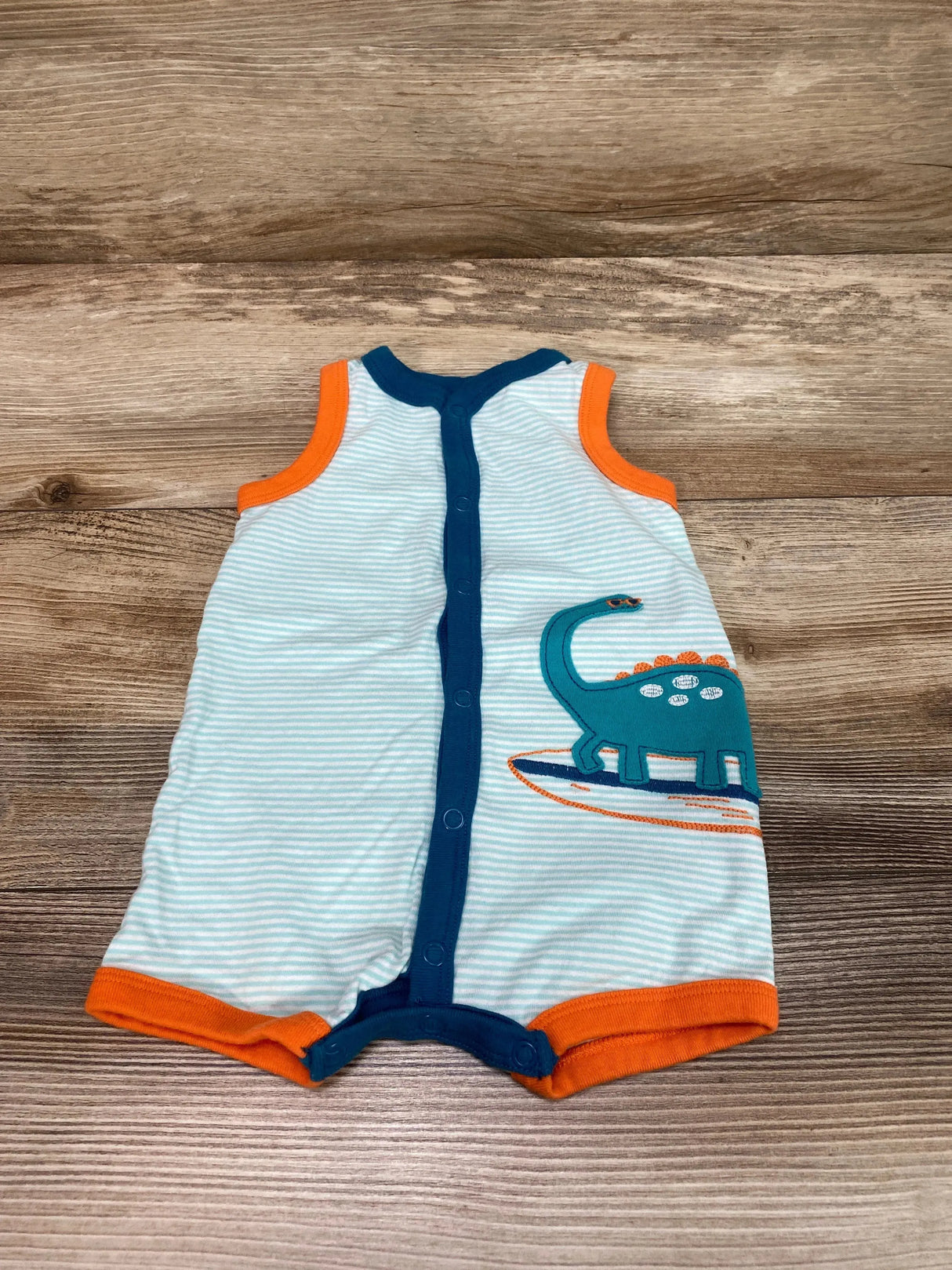 Carter's Striped Tank Shortie Romper Blue sz 3m