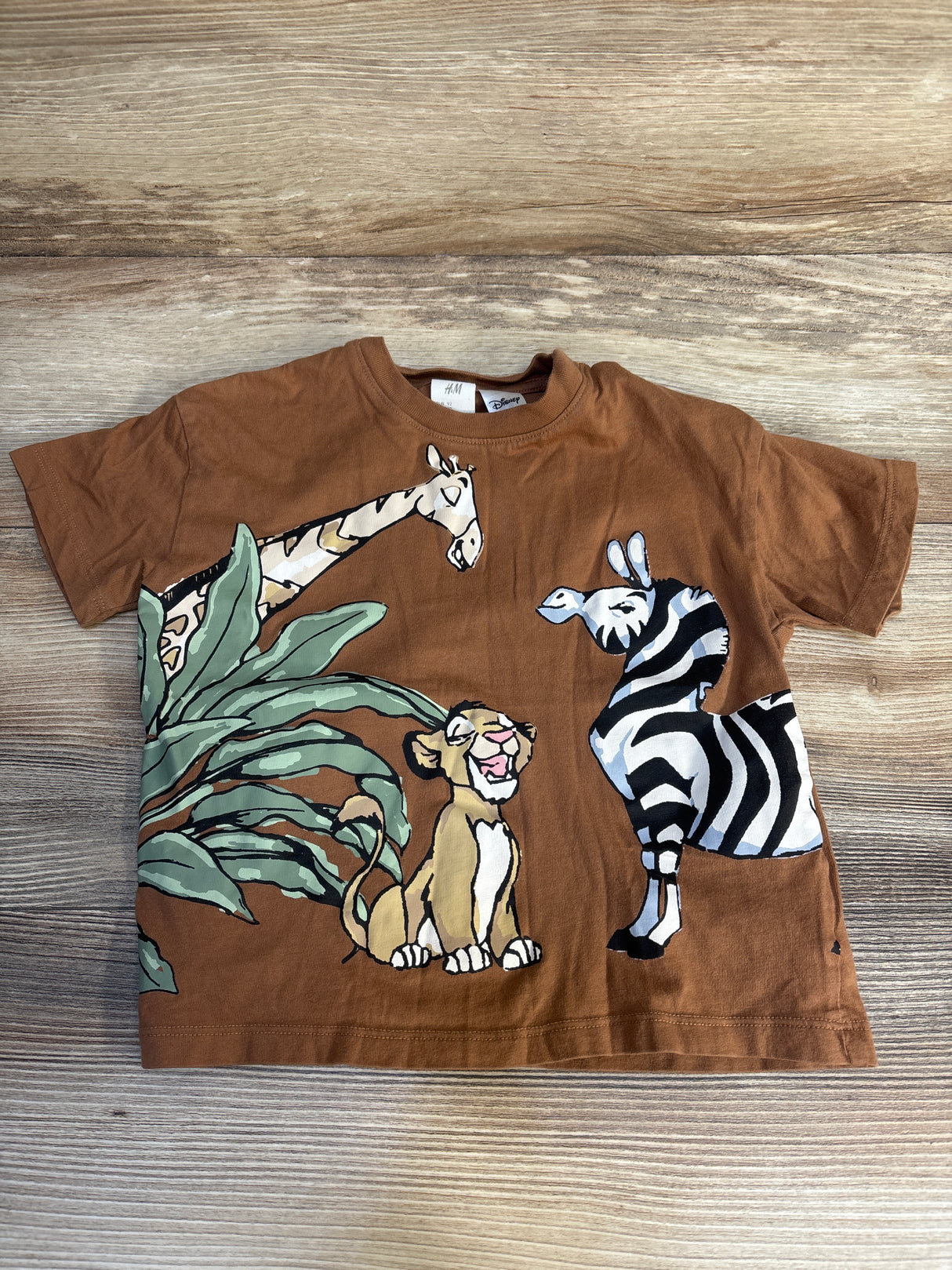 H&M x Disney The Lion King Simba Shirt Brown sz 2T