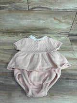 Shabby Chic Knit Collared Bodysuit Dress Pink sz 12m