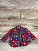 Hatley Plaid Bear Button Down Shirt Red sz 4T