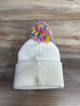 Toby Pom Pom Beanie White