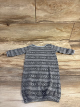 Yoga Sprout Patterned Sleep Gown Grey sz 0-6m