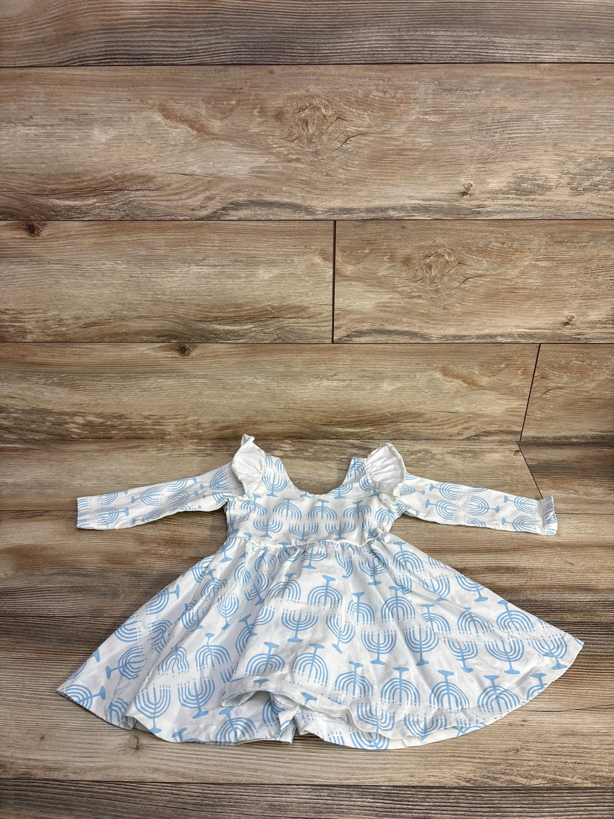 Monica & Andy Menorah Print Ruffled Dress sz 2T