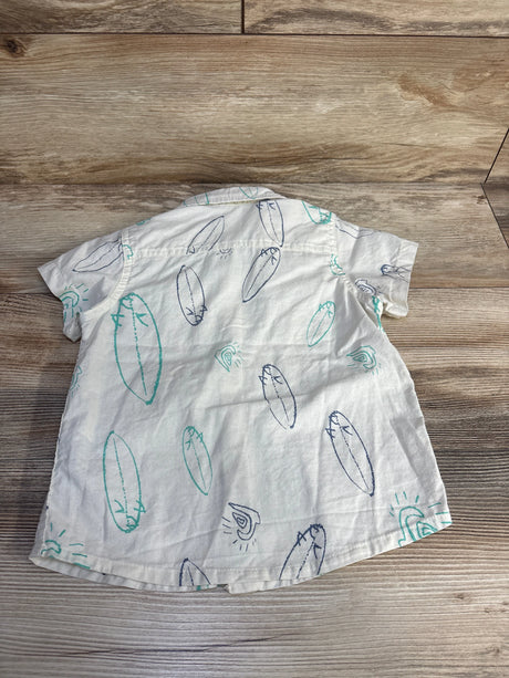 Quiksilver Surf Boards Button Up Shirt White sz 3T - Me n Mommy To Be