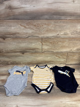 Puma 3pk Bodysuit Set Navy sz 6/9m