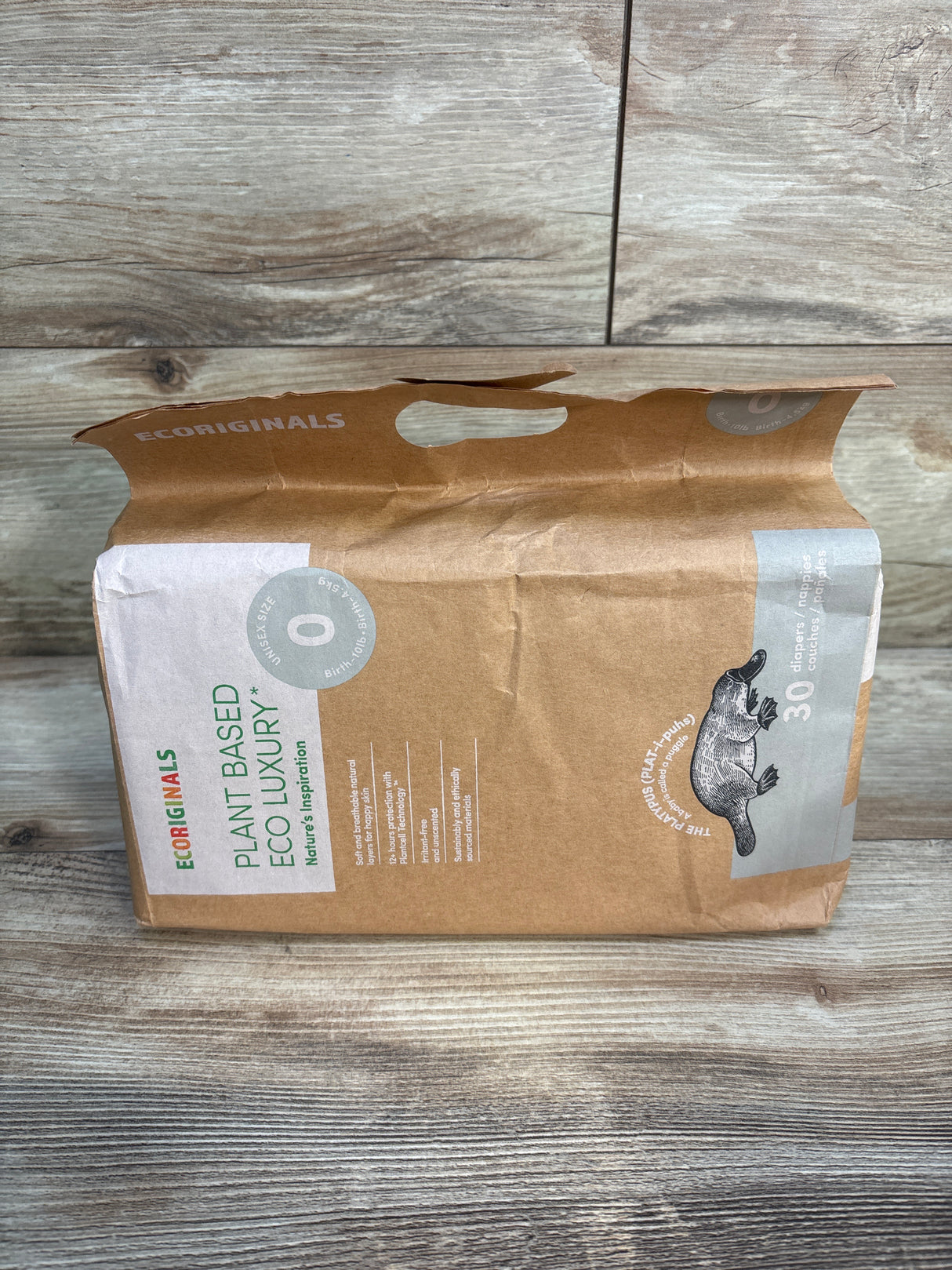 NEW Ecoriginals Plant based Eco Luxury Diapers, Size 0 30ct.