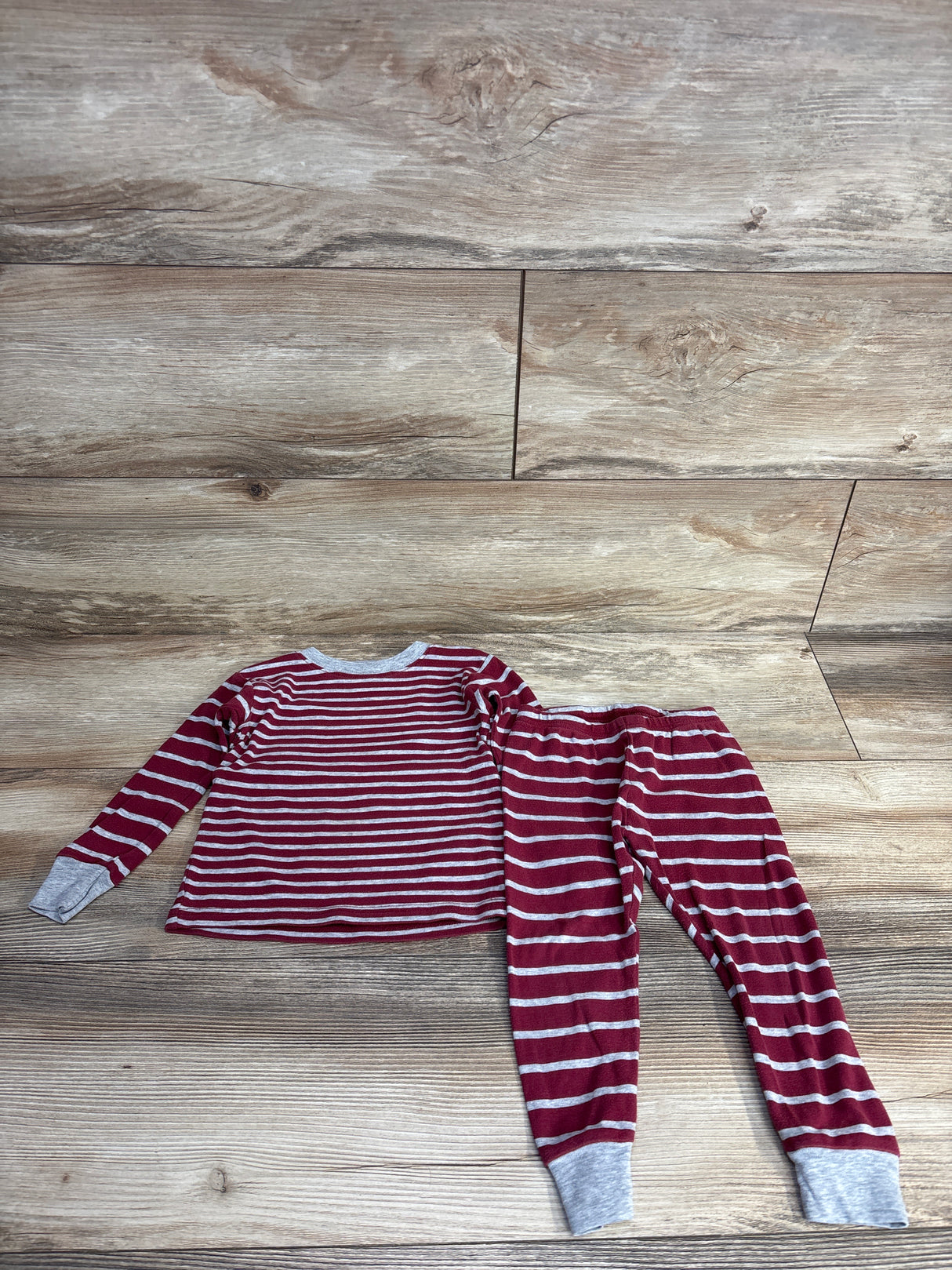 Carter's 2pc Striped Long Sleeve Shirt & Pants Set Burgundy sz 24m