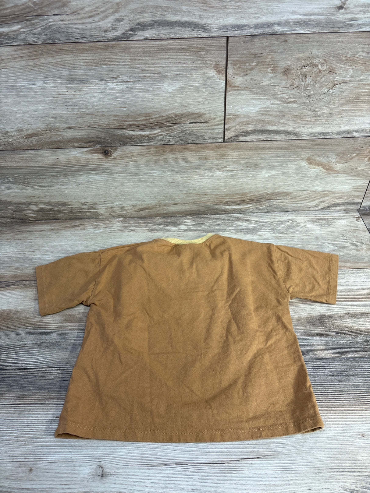 Zara Fishing Club Print Shirt Brown sz 4T