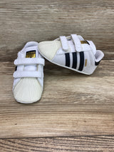 Adidas Superstar Baby Crib Shoes White Sz 3c