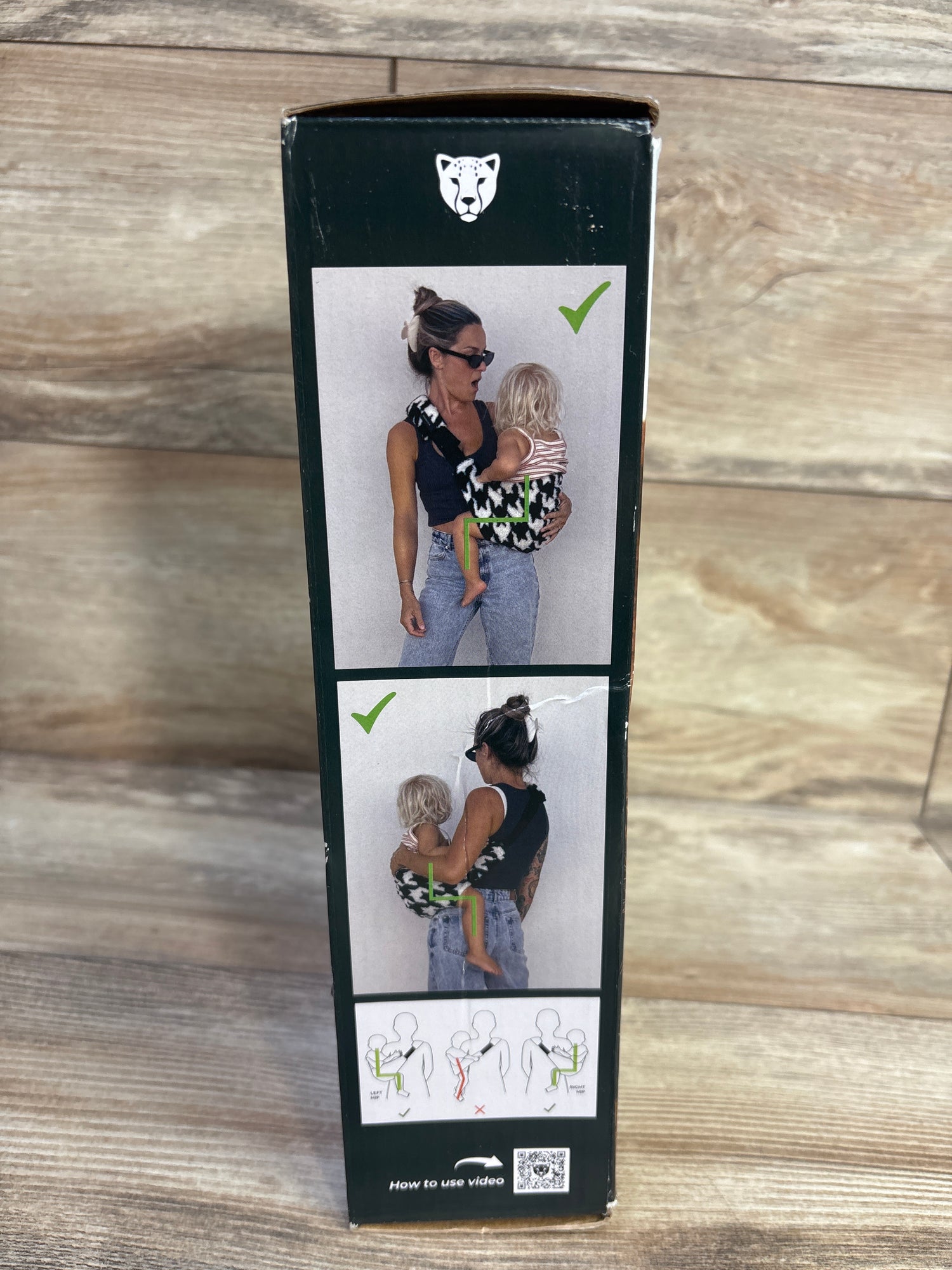 NEW Wildride Soft Toddler Carrier Hip Seat Carrier in Denim Stripe