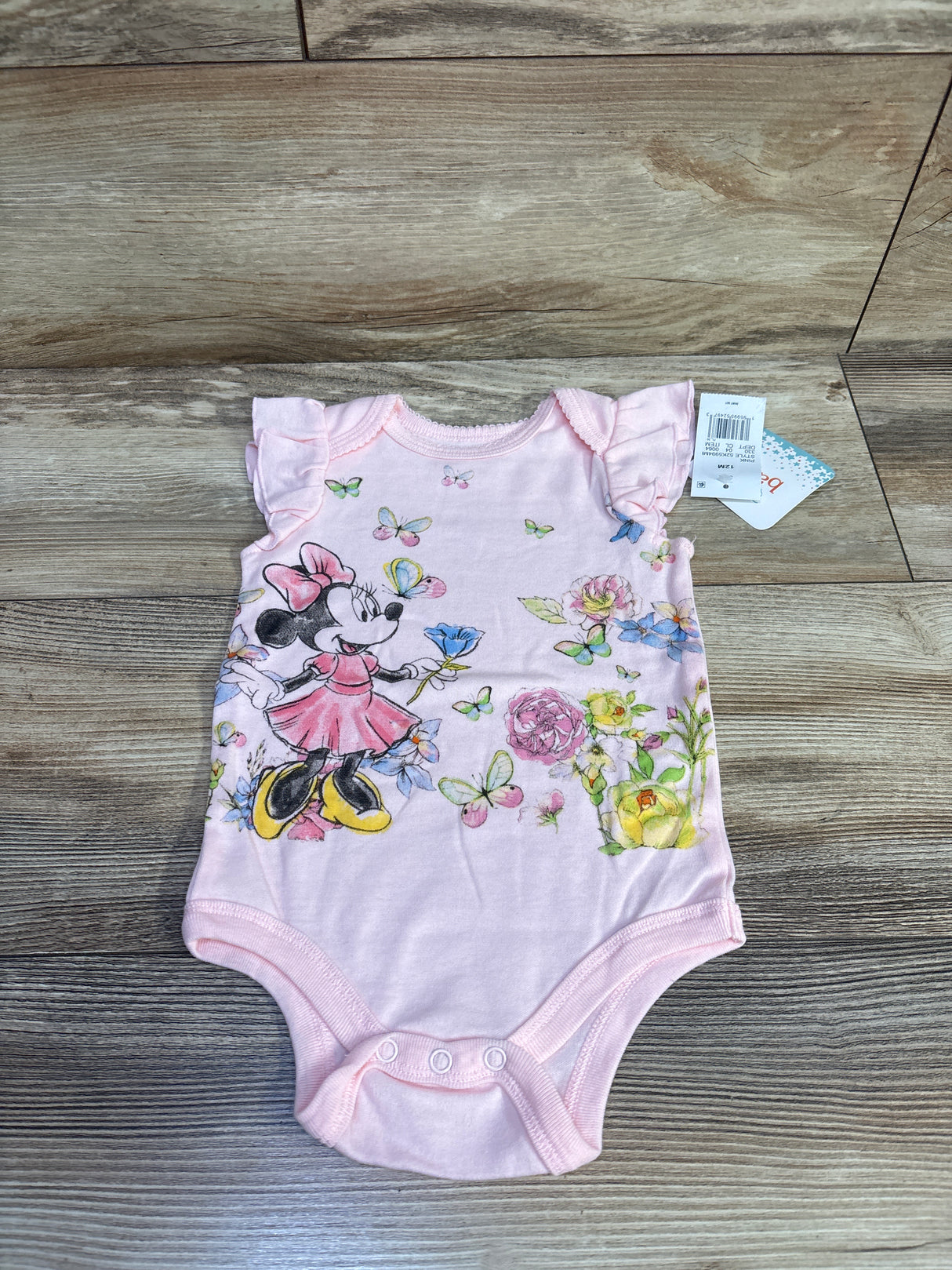NEW Disney Baby Minnie Mouse Bodysuit Pink sz 12m