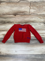 Ralph Lauren The Iconic Flag Sweater in Red sz 4T