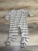 Baby Grey Striped Footie Oatmeal sz 3-6m - Me n Mommy To Be