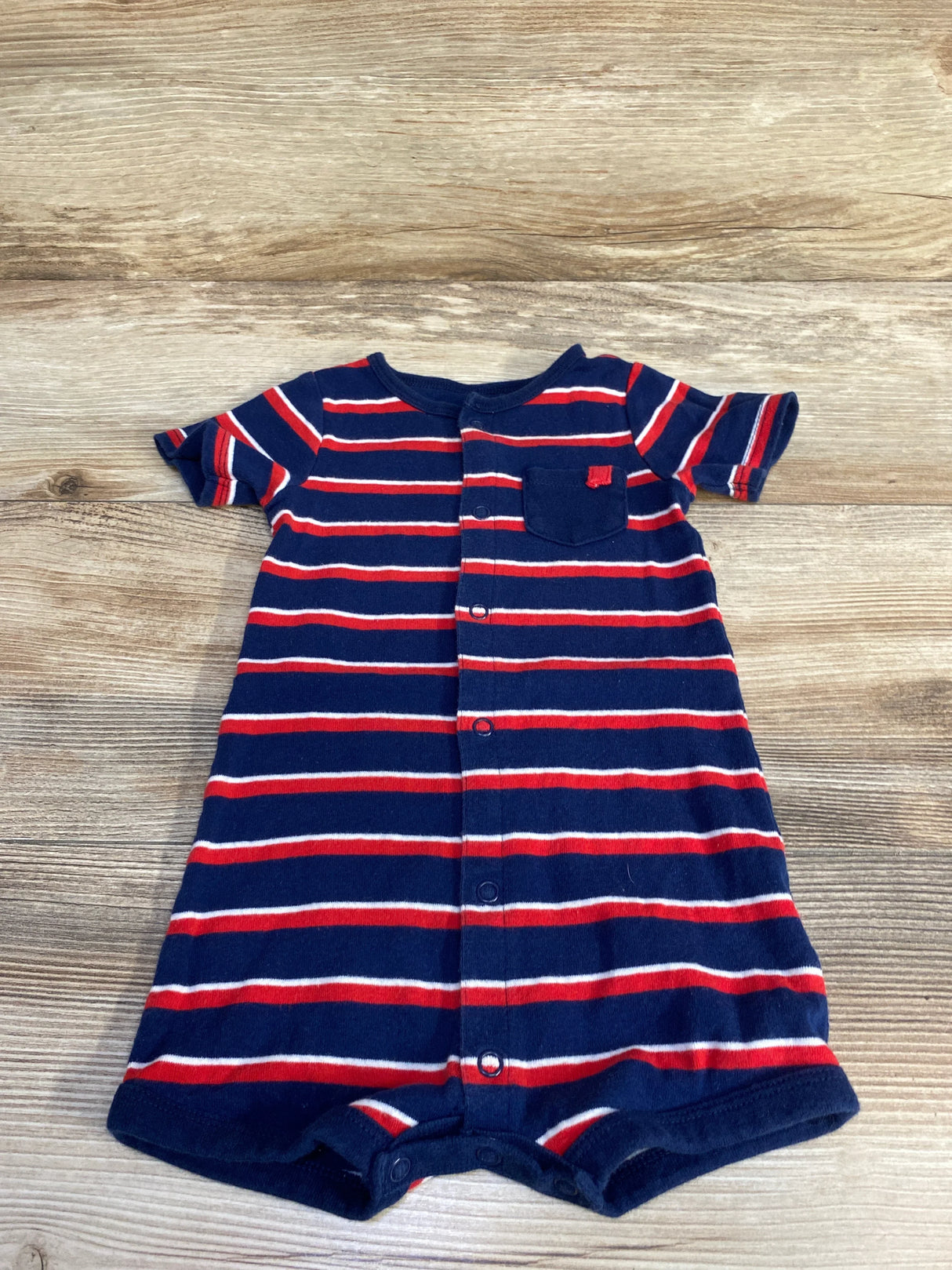 Simple Joys Striped Shortie Romper Navy sz 6-9m - Me n Mommy To Be