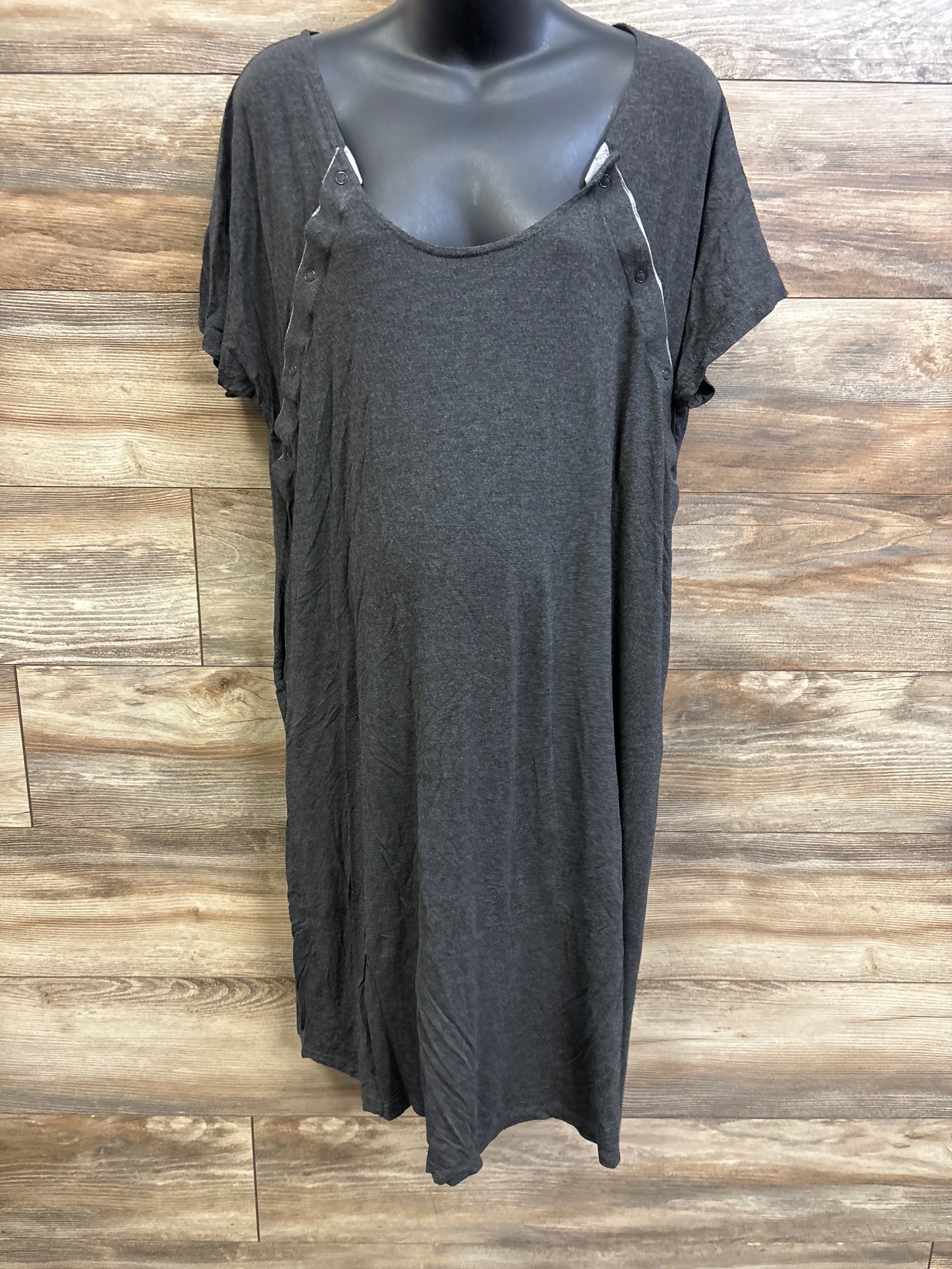 Frida Delivery & Nursing Gown Grey One Size
