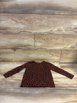 H&M Leopard Print Long Sleeve Shirt Brown sz 3/4T