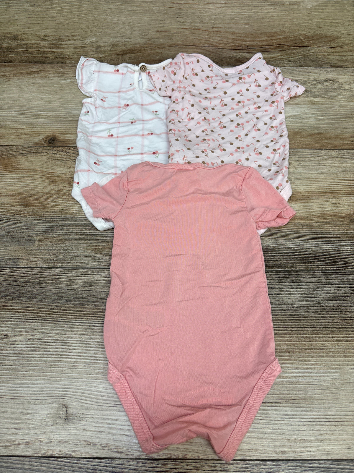 Tres Beau et Belle 3pk Modal Bodysuit Set Pink sz 0-3m