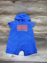 Carter's Hooded Shortie Romper Blue sz 6m - Me 'n Mommy To Be