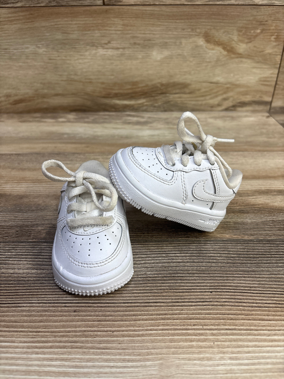 Nike Force 1 Low TD 'Triple White' Sneakers sz 2c