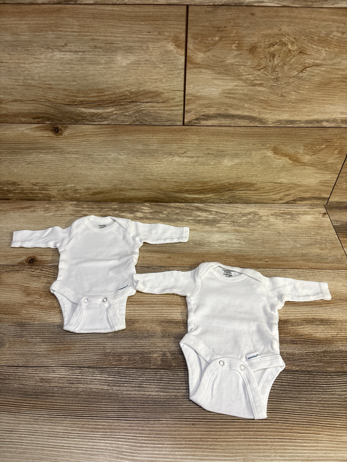 Gerber 2pk Bodysuits White sz Preemie