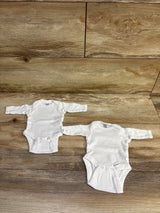Gerber 2pk Bodysuits White sz Preemie