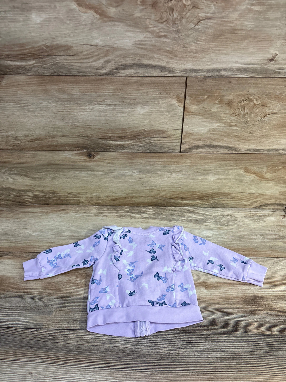Children's Place Butterfly Zip Jacket Purple sz 6-9m