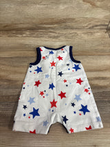 Cat & Jack Star Print Tank Romper White sz Newborn