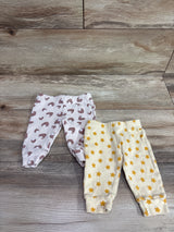 2pk Pants Yellow sz 0-3m
