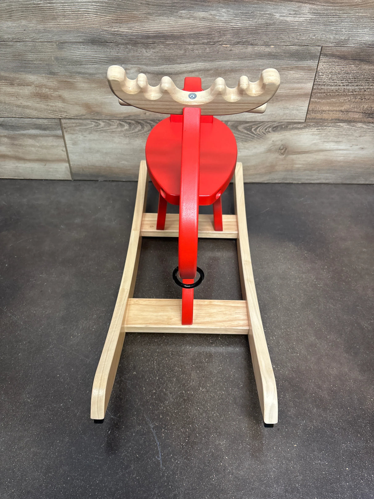 IKEA Ekorre Rocking Moose, Red/Rubberwood