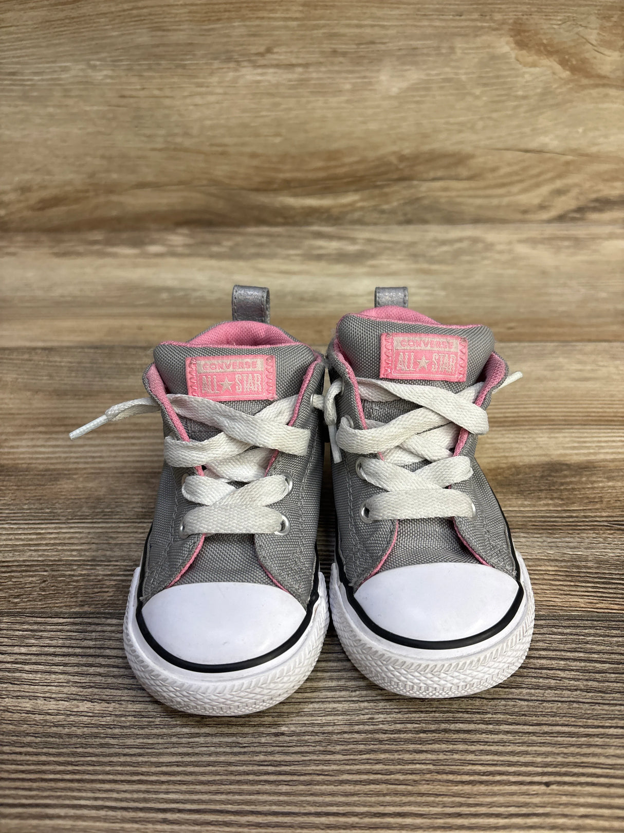 Converse Chuck Taylor All Star Street High Top Sneakers Grey/Pink sz 6c