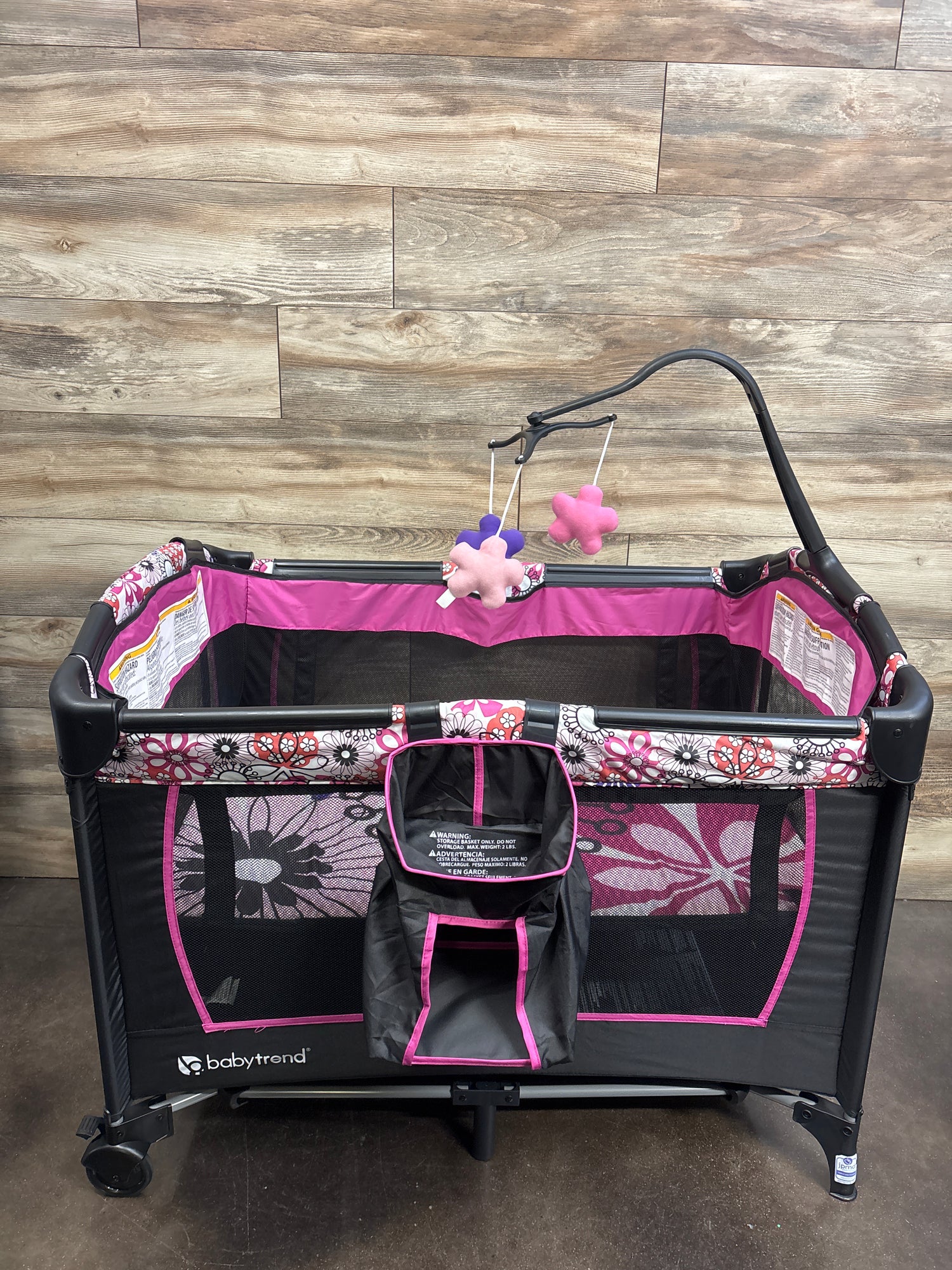 Baby Trend Nursery Center Playard in Floral Garden