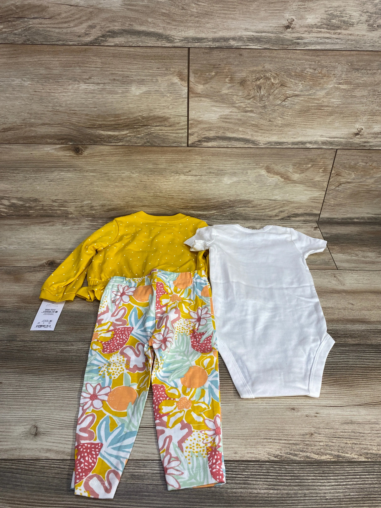 NEW Just One You Polka Dot Ruffled Full Zip Jacket & Pants Yellow sz 9m