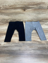 Cat & Jack 2pk Leggings Black/Grey sz 0-3m