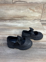 Cat & Jack Kori Lug Sole Mary Jane Flats, Black Glitter sz 6c