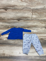 Carter's 2Pc Long Sleeve Shirt & Pants Blue Sz 6m