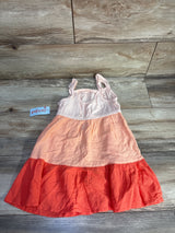 NEW Cat & Jack Tiered Sleeveless Dress in Peach Ombre sz 5T