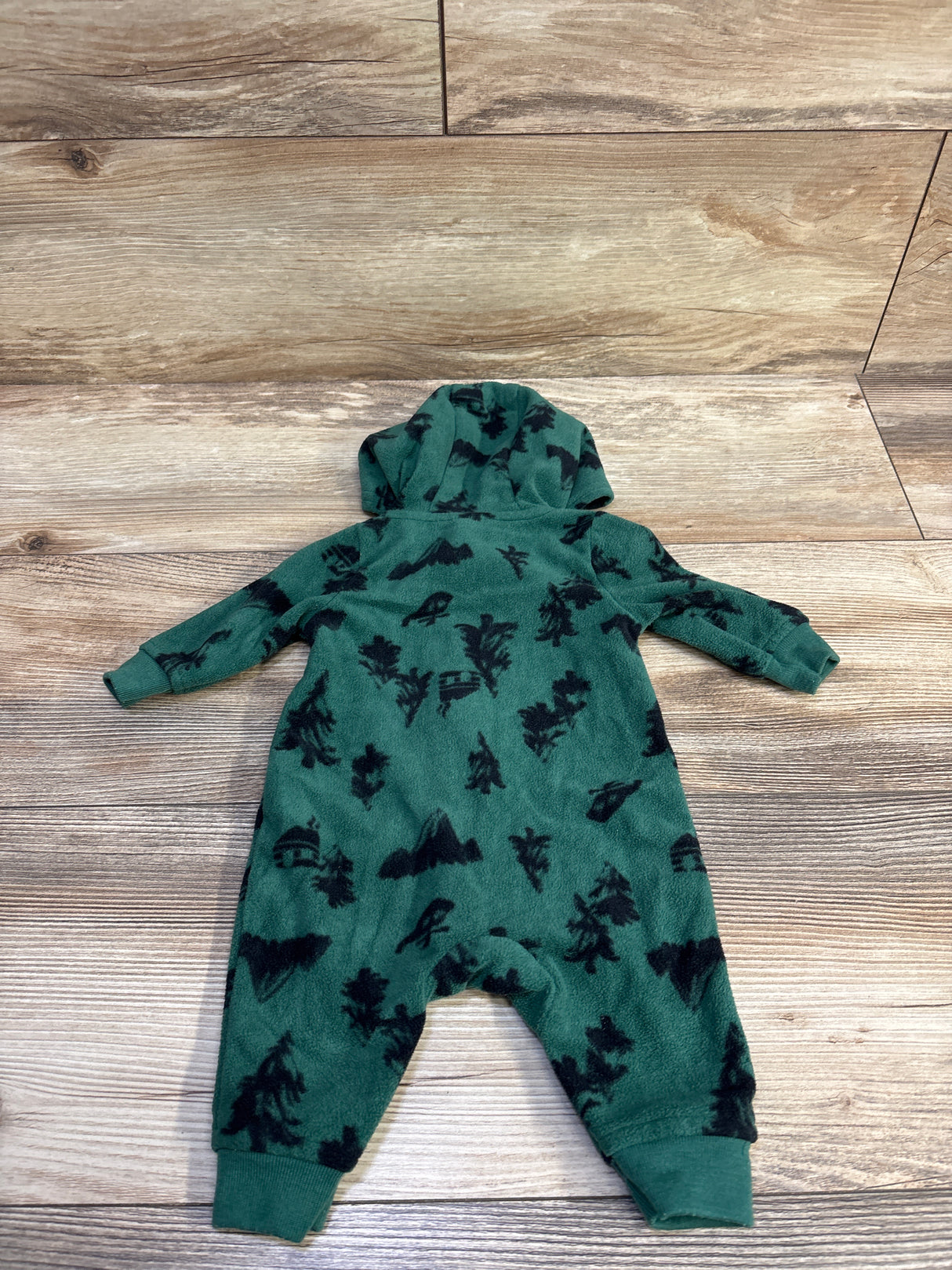 Carter's Blanket Hooded Coverall Green sz Newborn