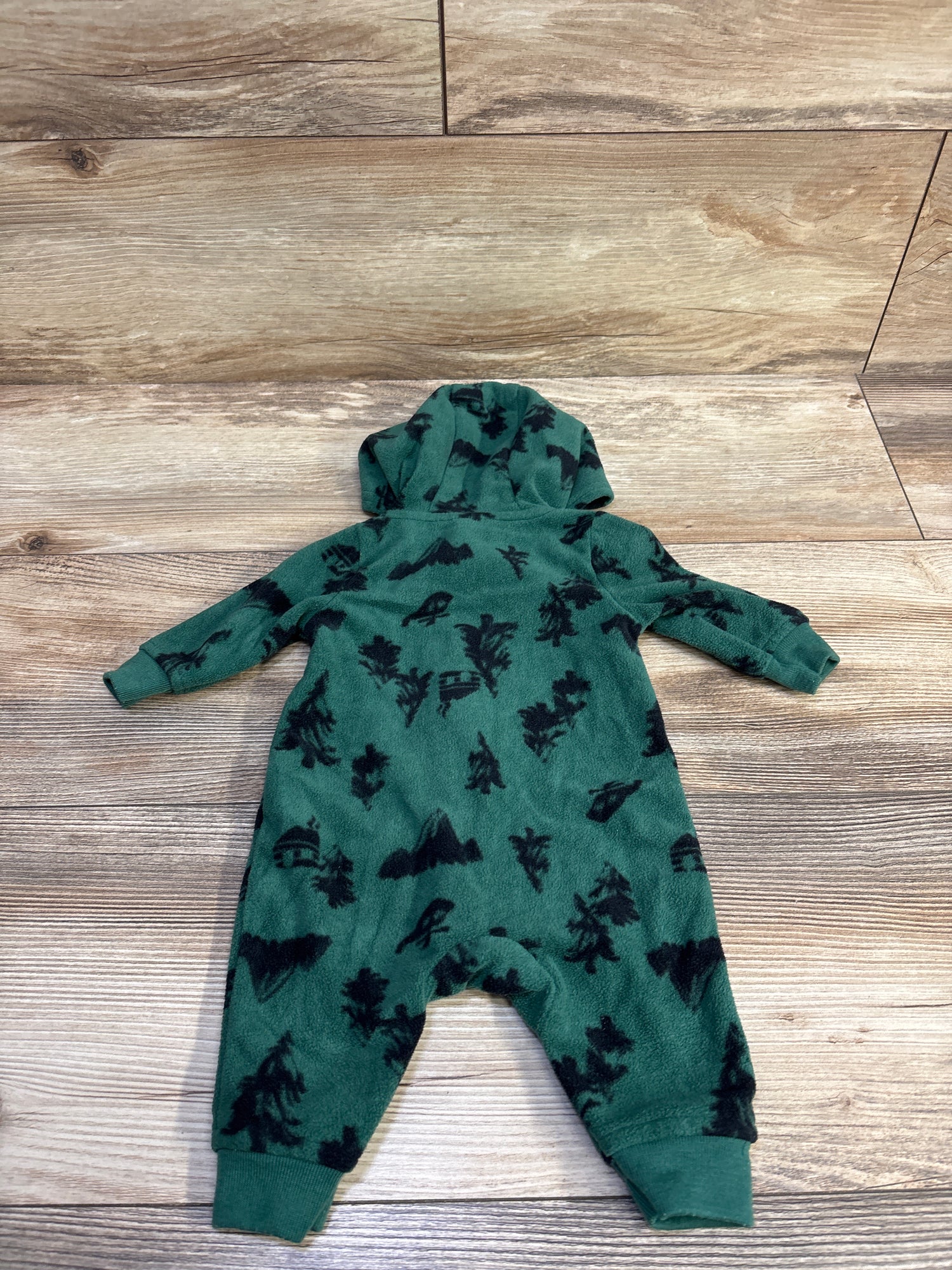 Carter's Blanket Hooded Coverall Green sz Newborn