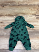 Carter's Blanket Hooded Coverall Green sz Newborn