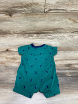 Carter's Henley Dino Shortie Romper Green sz 3m